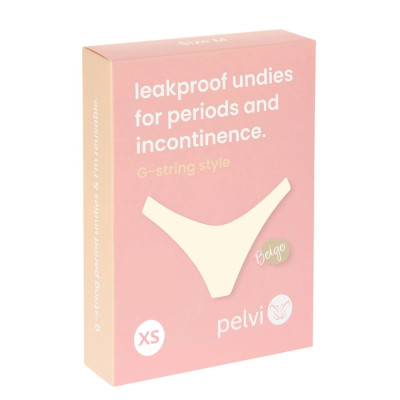 Leakproof Underwear G-String - Beige XS by PEVLI