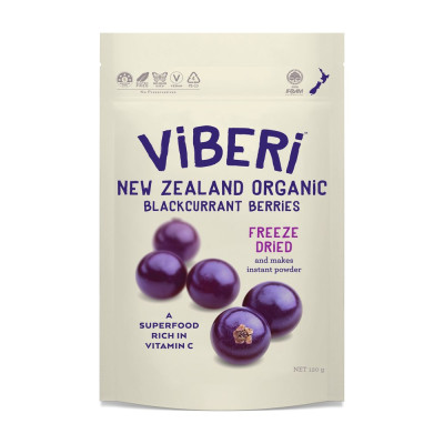 Freeze Dried Blackcurrants 120g by VIBERI