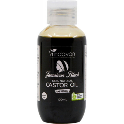Jamaican Black Castor Oil Unrefined 100ml by VRINDAVAN