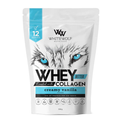 Whey Better Protein with Collagen - Creamy Vanilla 396g by WHITE WOLF