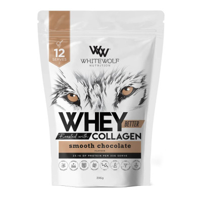 Whey Better Protein with Collagen - Smooth Chocolate 396g by WHITE WOLF