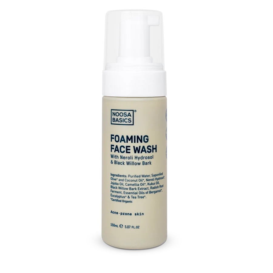 Noosa Basics Foaming Face Wash with Neroli and Black Willow Bark, 150ml