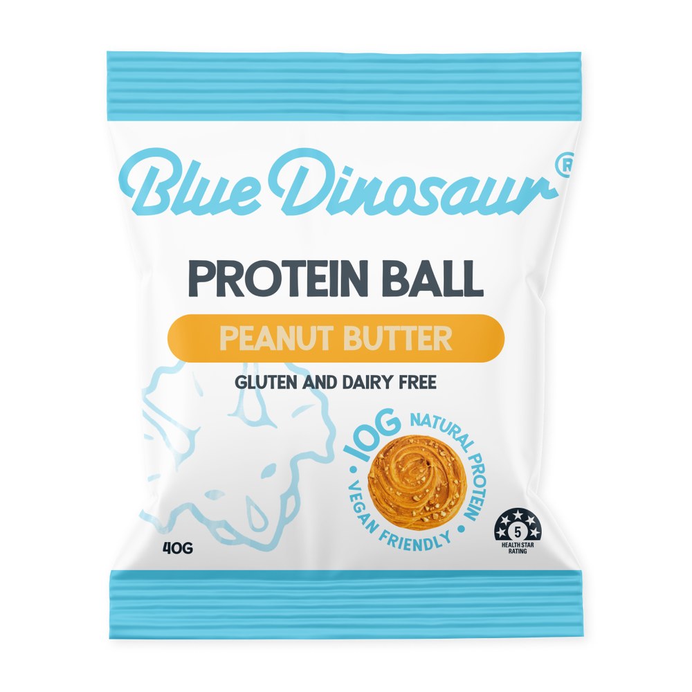 Blue Dinosaur Protein Ball, Peanut Butter 40g