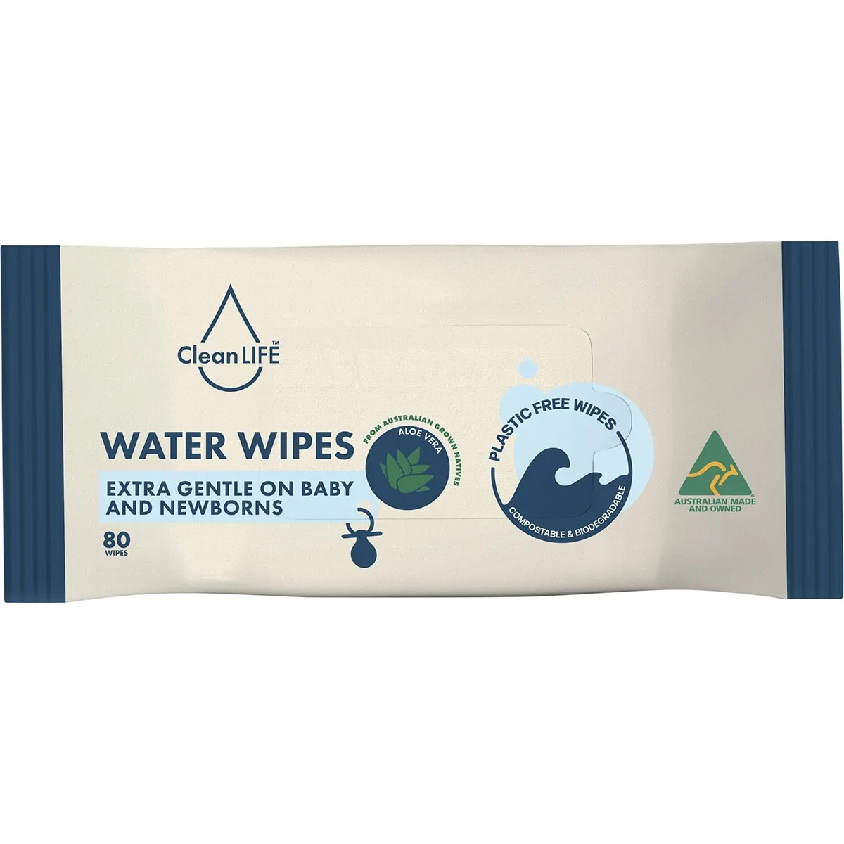 CleanLIFE Water Wipes Extra Gentle, 80