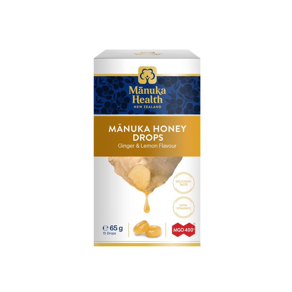 Manuka Health Honey Drops, Ginger and Lemon