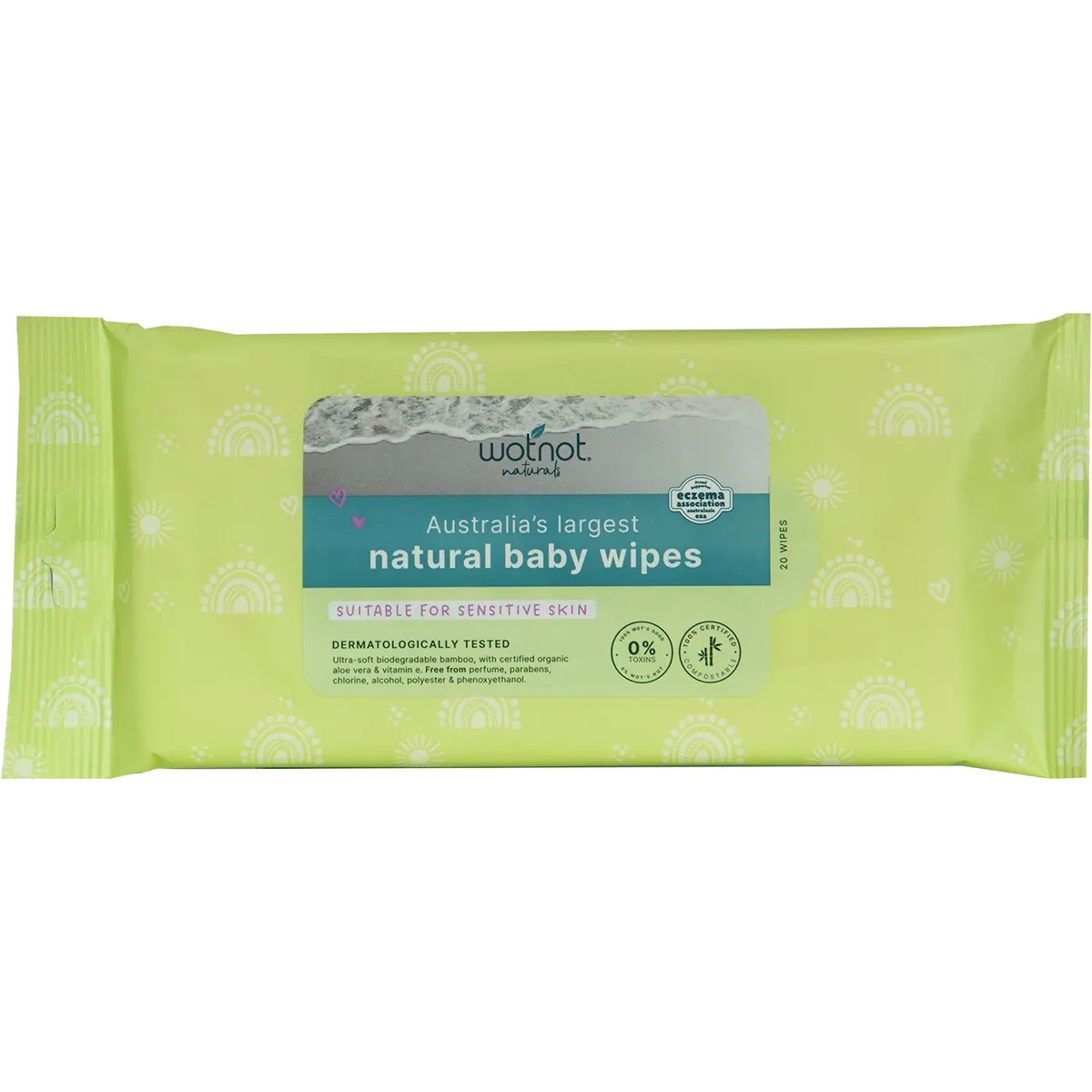 WOTNOT Natural Baby Wipes, 70